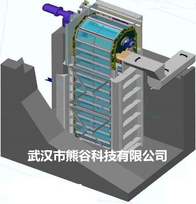 熊谷科技污水处理设备_内进流式膜格栅除污机